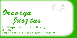 orsolya jusztus business card